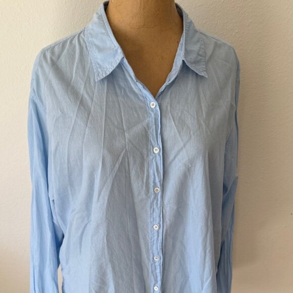 Xirena sz L light blue cotton long sleeve button down Shirt great condition - Picture 2 of 8